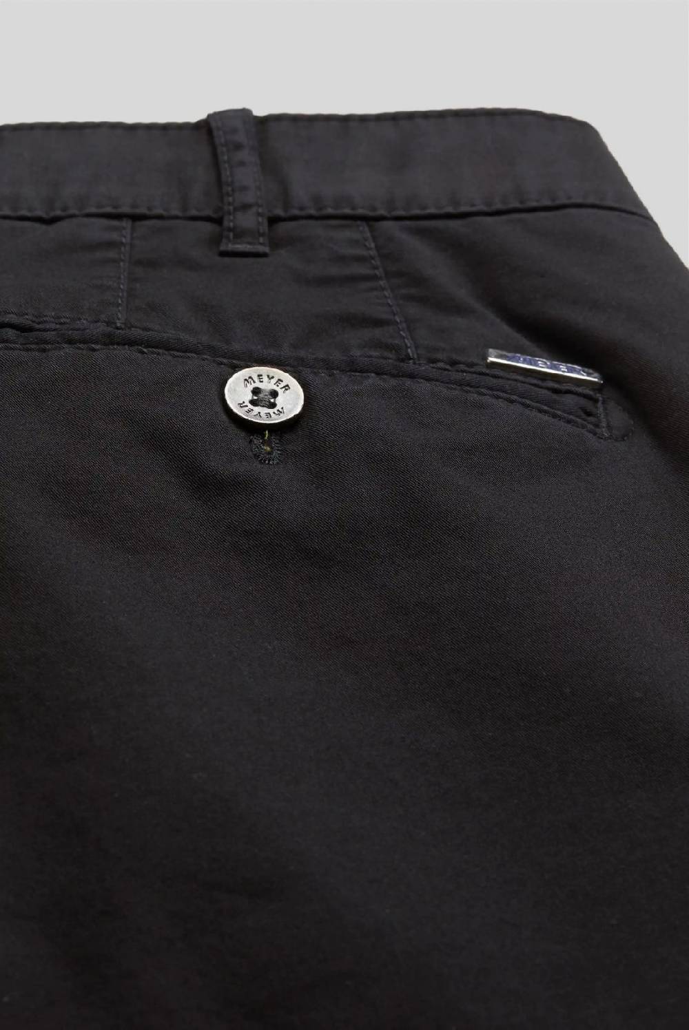 Meyer Pantalone nero meyer cotone bio stretch modern fit Italy