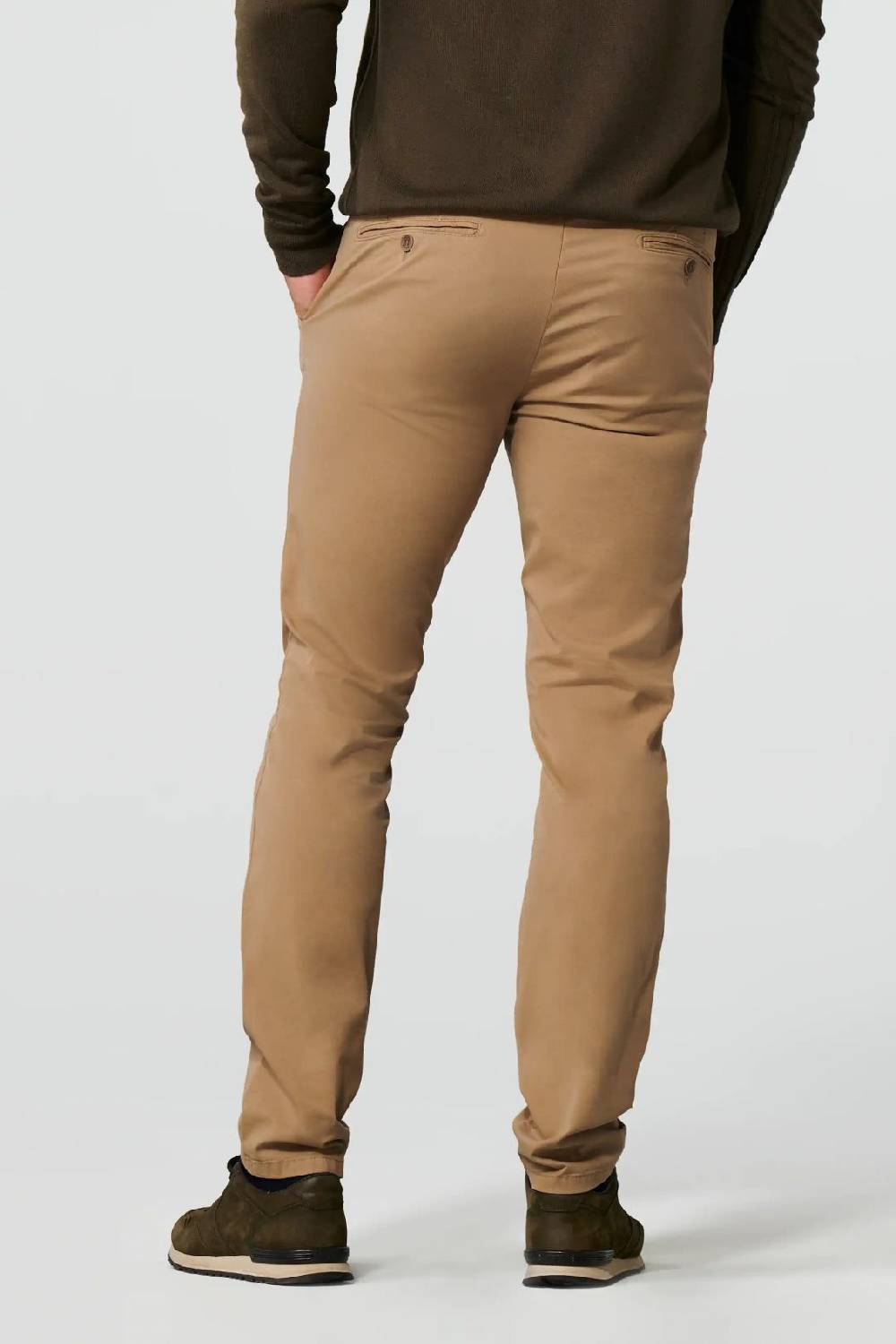 Meyer Pantalone color cammello meyer cotone bio stretch modern fit Vendita