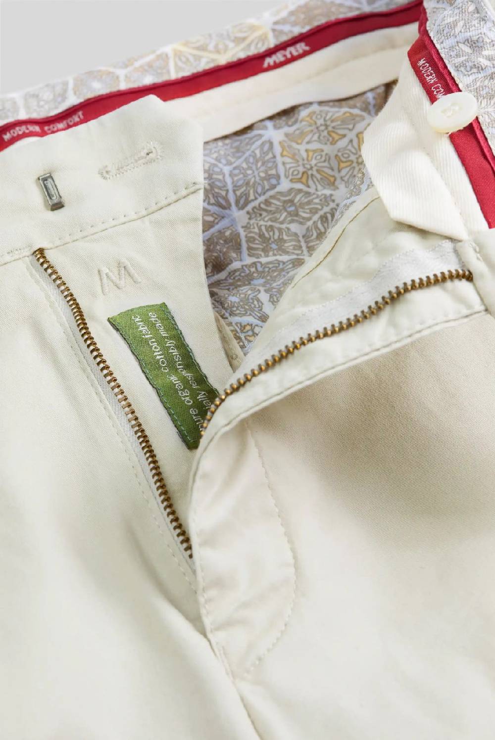 Meyer Pantalone beige meyer cotone bio stretch modern fit 2025