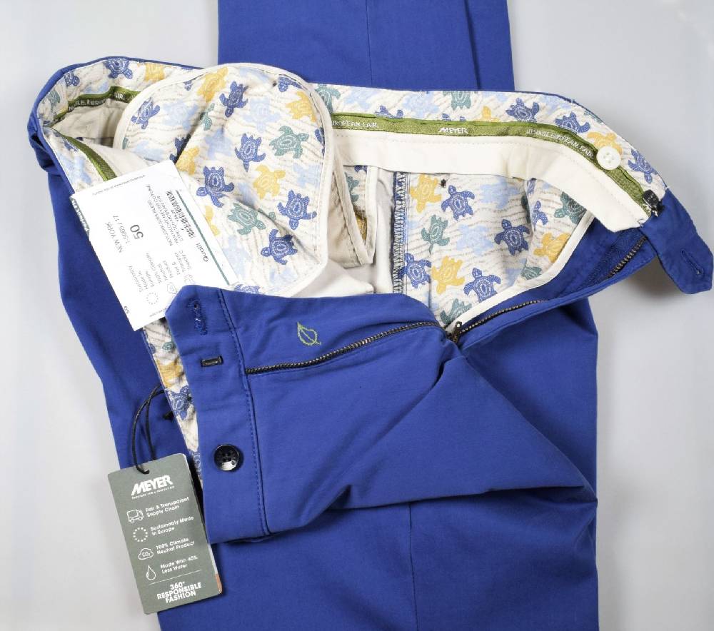 Meyer Pantalone meyer blu marine cotone bio vestibilità perfetta Hotsell