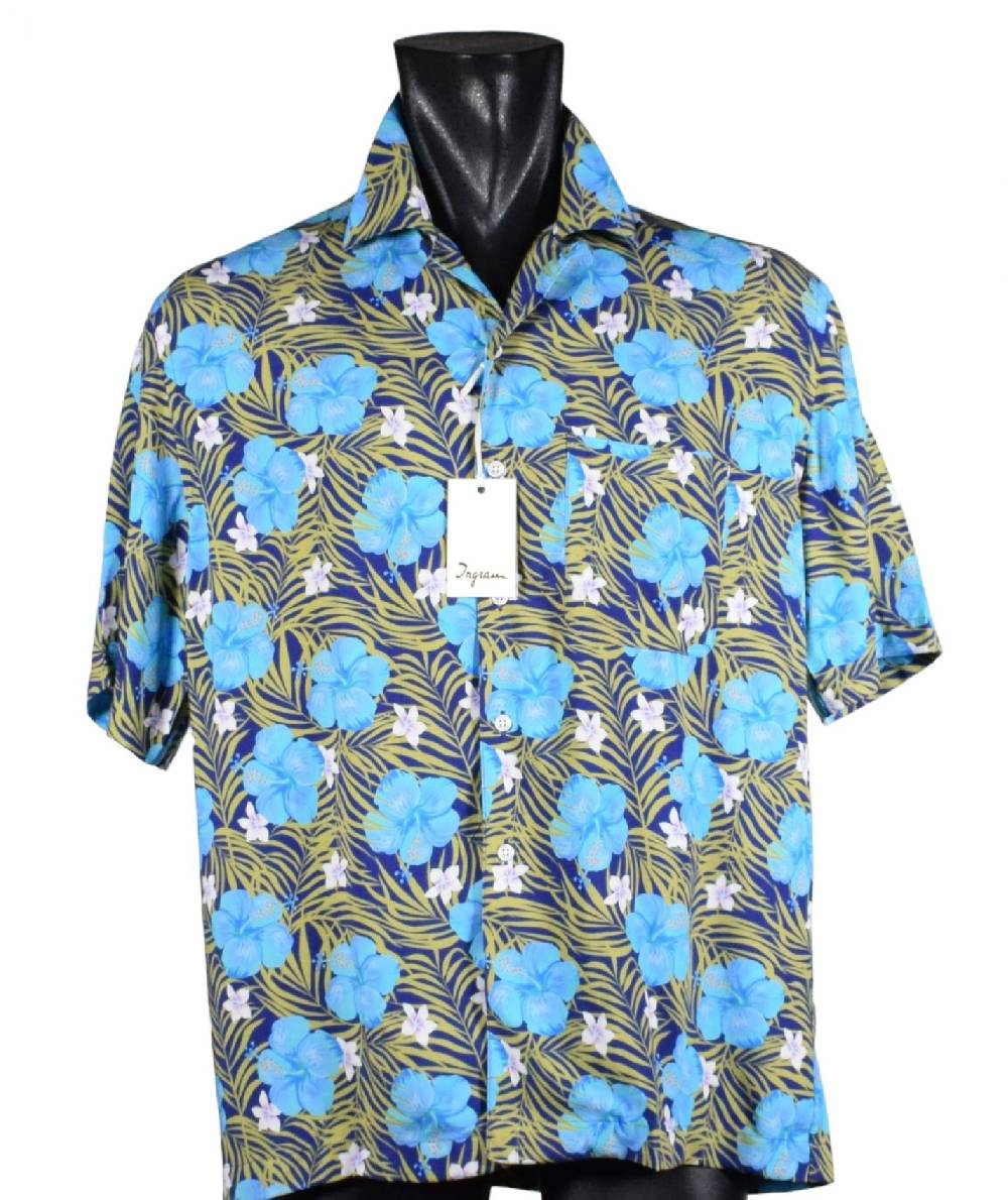 Camicia ingram collo bowling fantasia floreale Negozio online di fabbrica