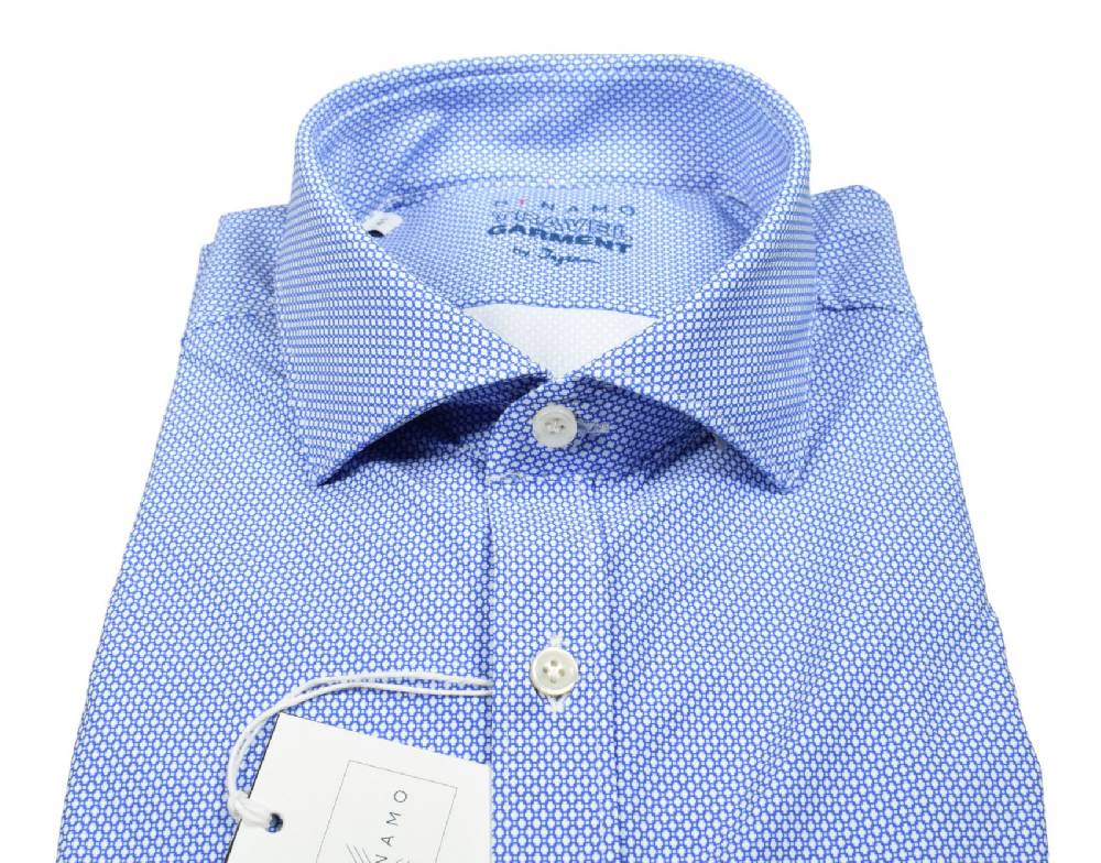 Ingram Camicia azzurra micro disegno ingram dynamo tessuto performante vestibilità slim fit Offerta esclusiva