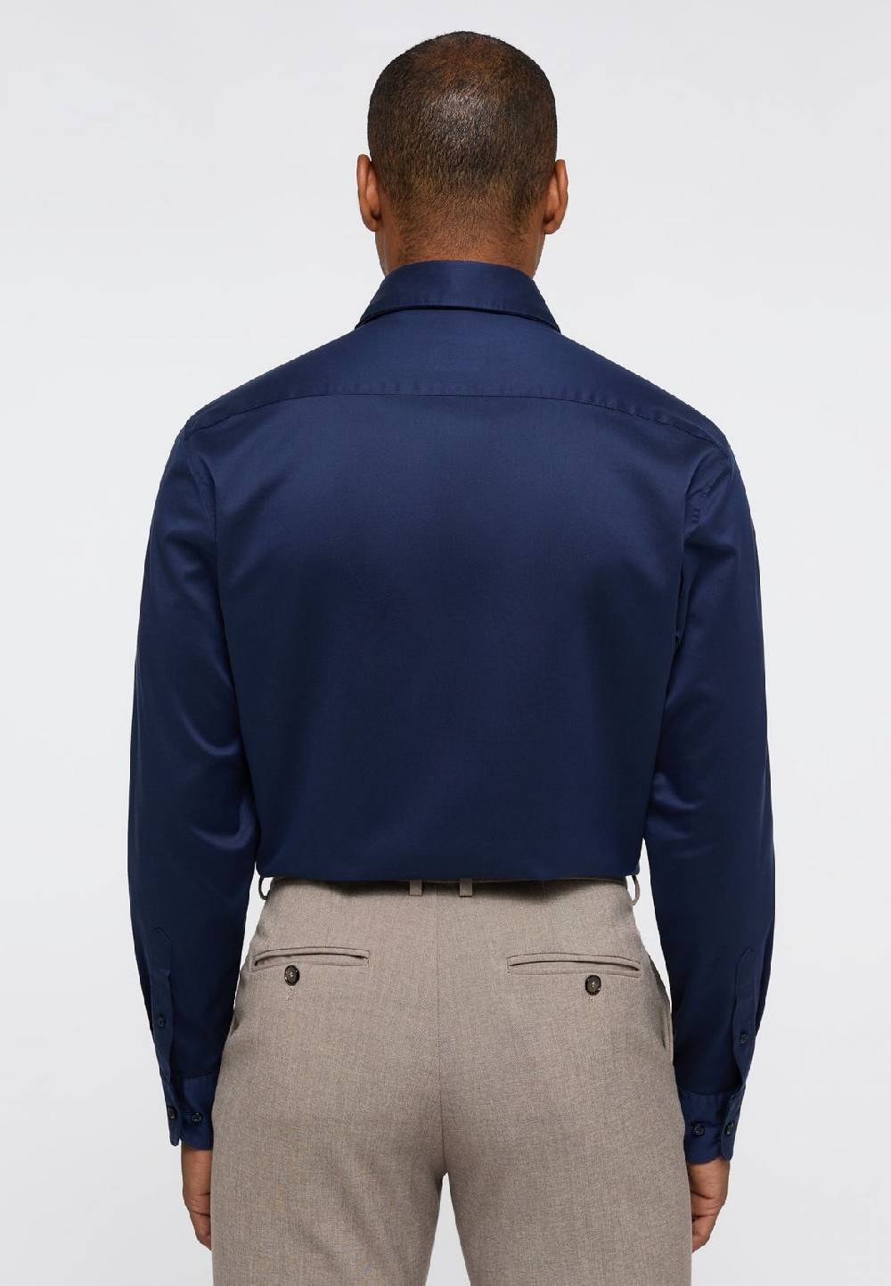 Eterna Camicia blu scuro eterna cotone twill ritorto modern fit Offerta San Valentino