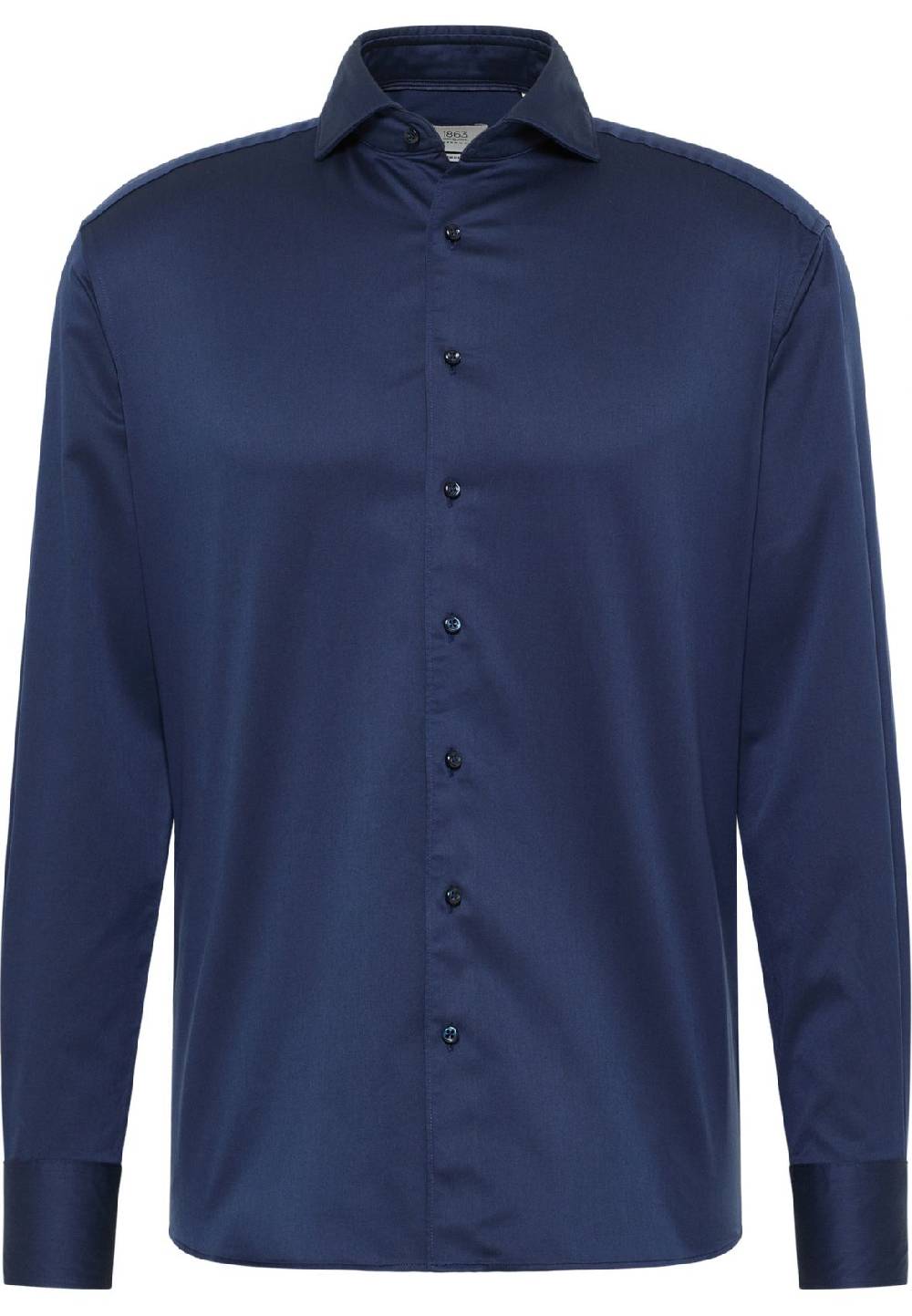 Eterna Camicia blu scuro eterna cotone twill ritorto modern fit Offerta San Valentino