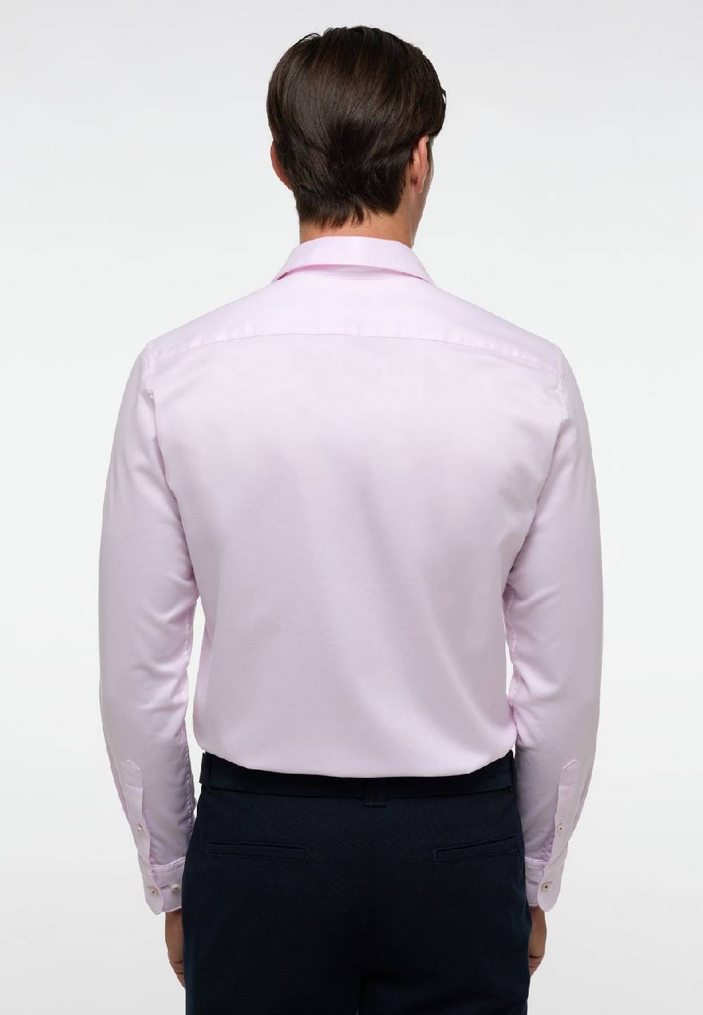 Eterna Camicia eterna slim fit rosa chiaro in cotone twill ritorto Latest fashion