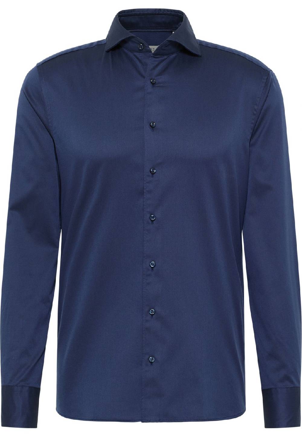 Eterna Camicia eterna slim fit blu scuro in cotone twill ritorto Online Outlet