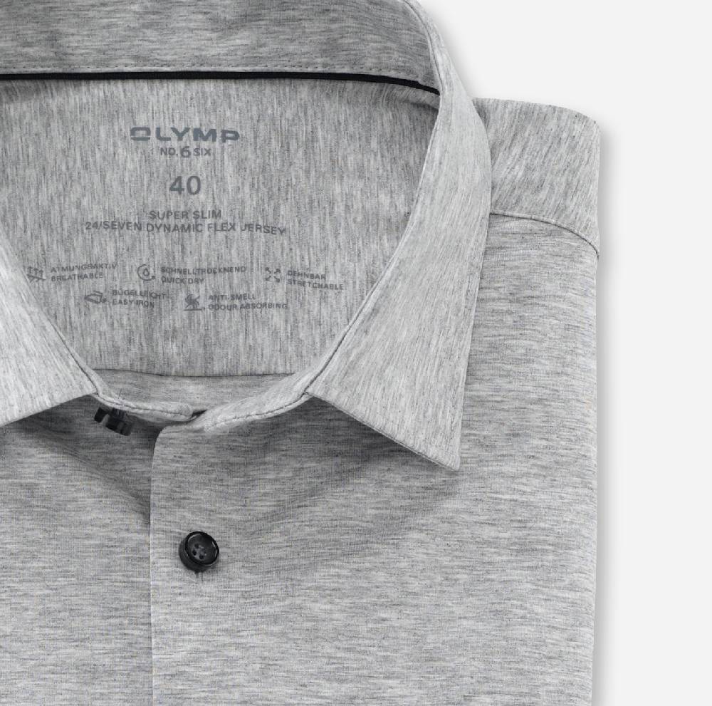 Olymp Camicia olymp grigio chiaro in jersey super slim fit Grandi sconti