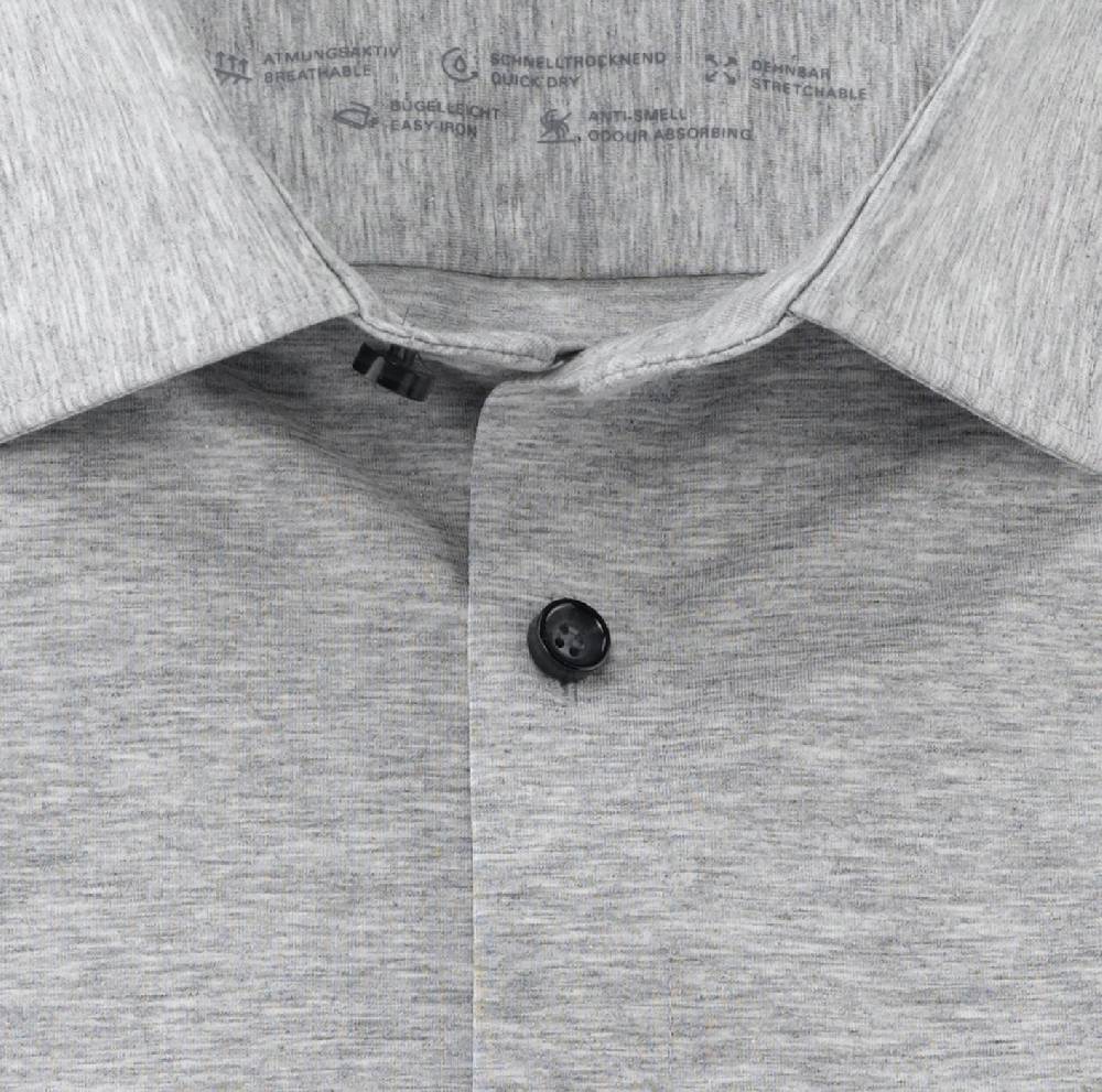 Olymp Camicia olymp grigio chiaro in jersey super slim fit Grandi sconti