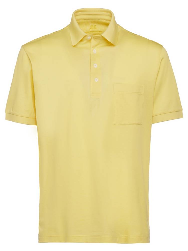 Montechiaro Polo manica corte montechiaro in filo di scozia con taschino Offerte stagionali