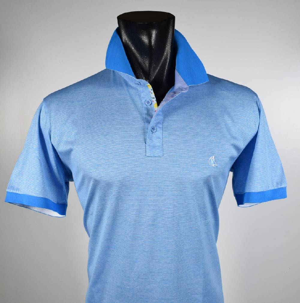 Vela Blu Polo vela blu turchese in filo di scozia modern fit Comprane uno, ottenene uno gratis
