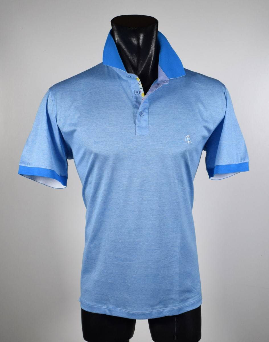 Vela Blu Polo vela blu turchese in filo di scozia modern fit Comprane uno, ottenene uno gratis