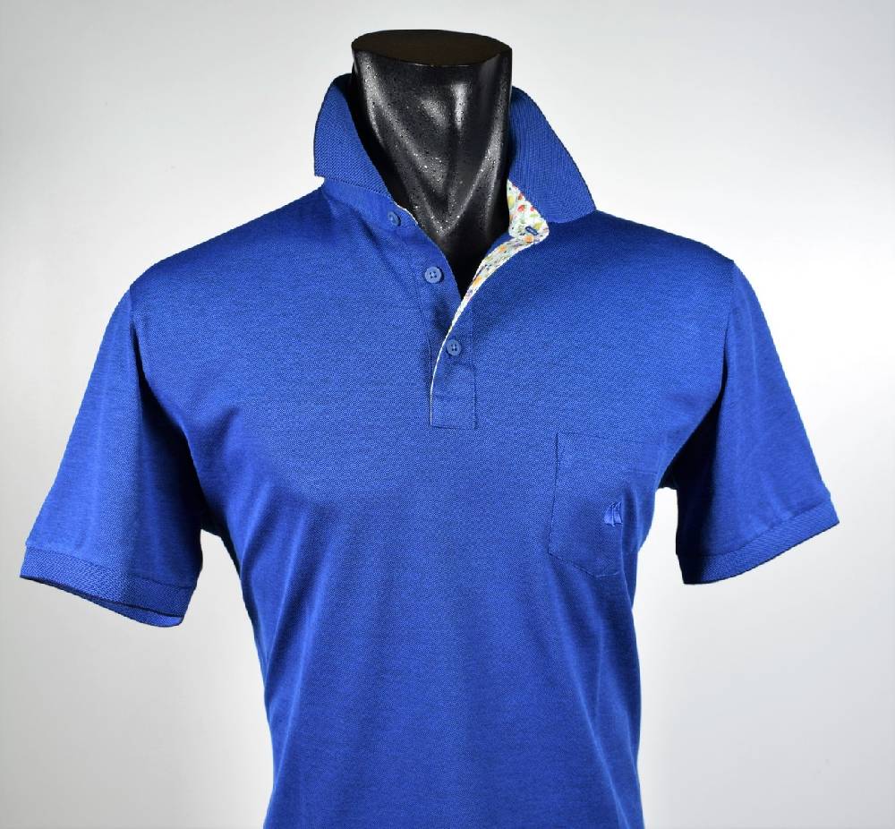 Vela Blu Polo azzurra velablu in filo di scozia modern fit Prezzo basso
