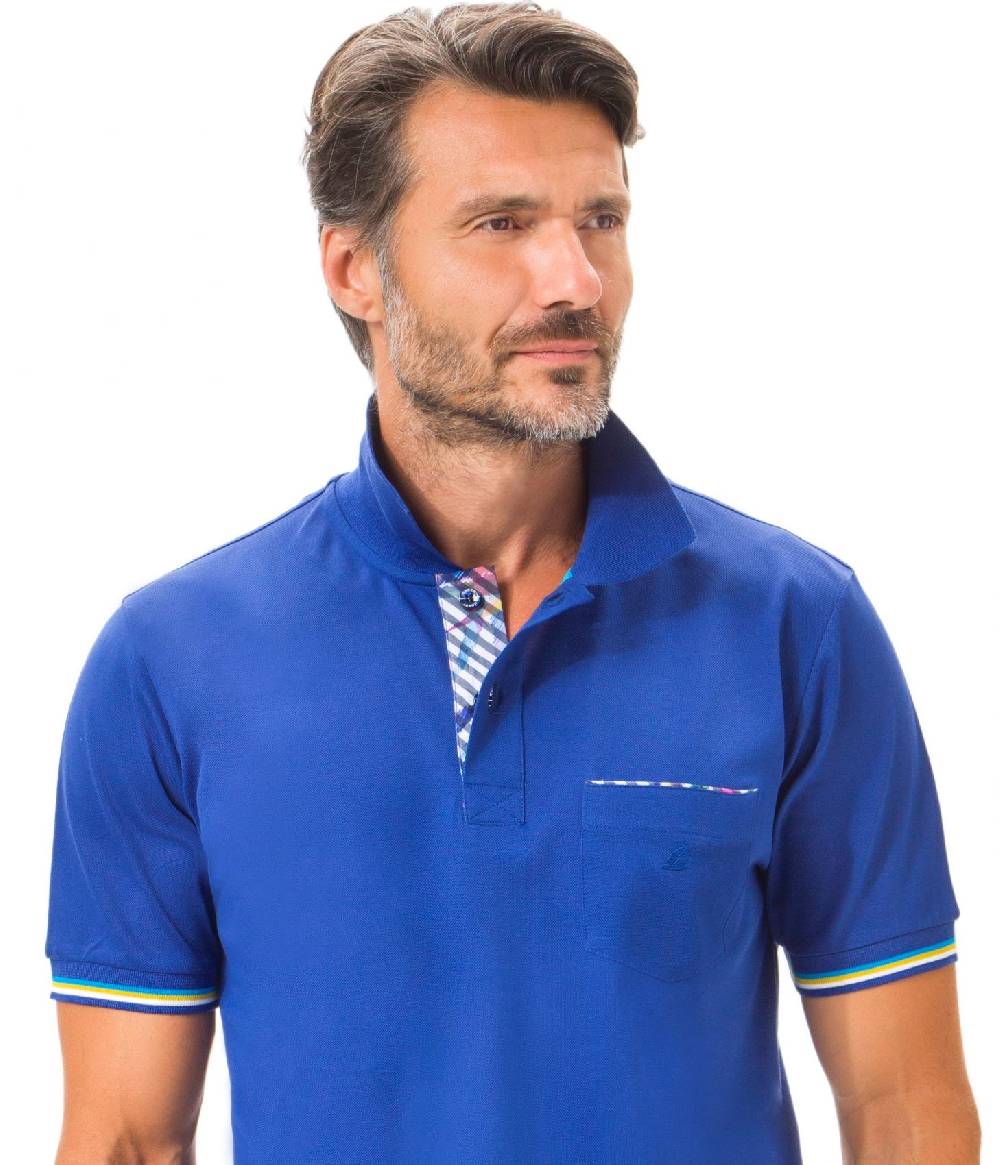 Green Coast Polo green coast blu marine con taschino in filo di scozia Offerta settimanale