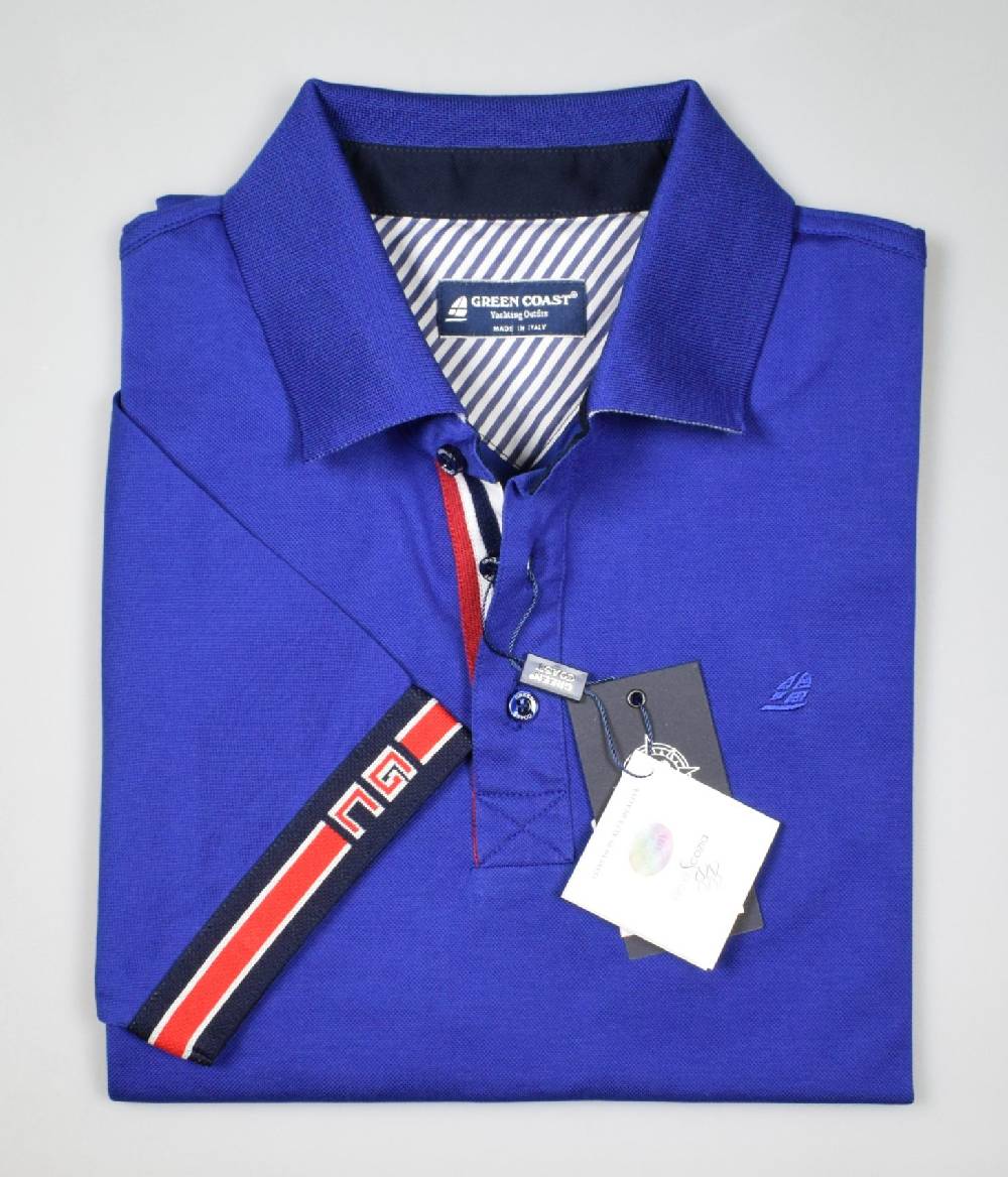 Green Coast Polo green coast blu marine in filo di scozia Ritorno libero