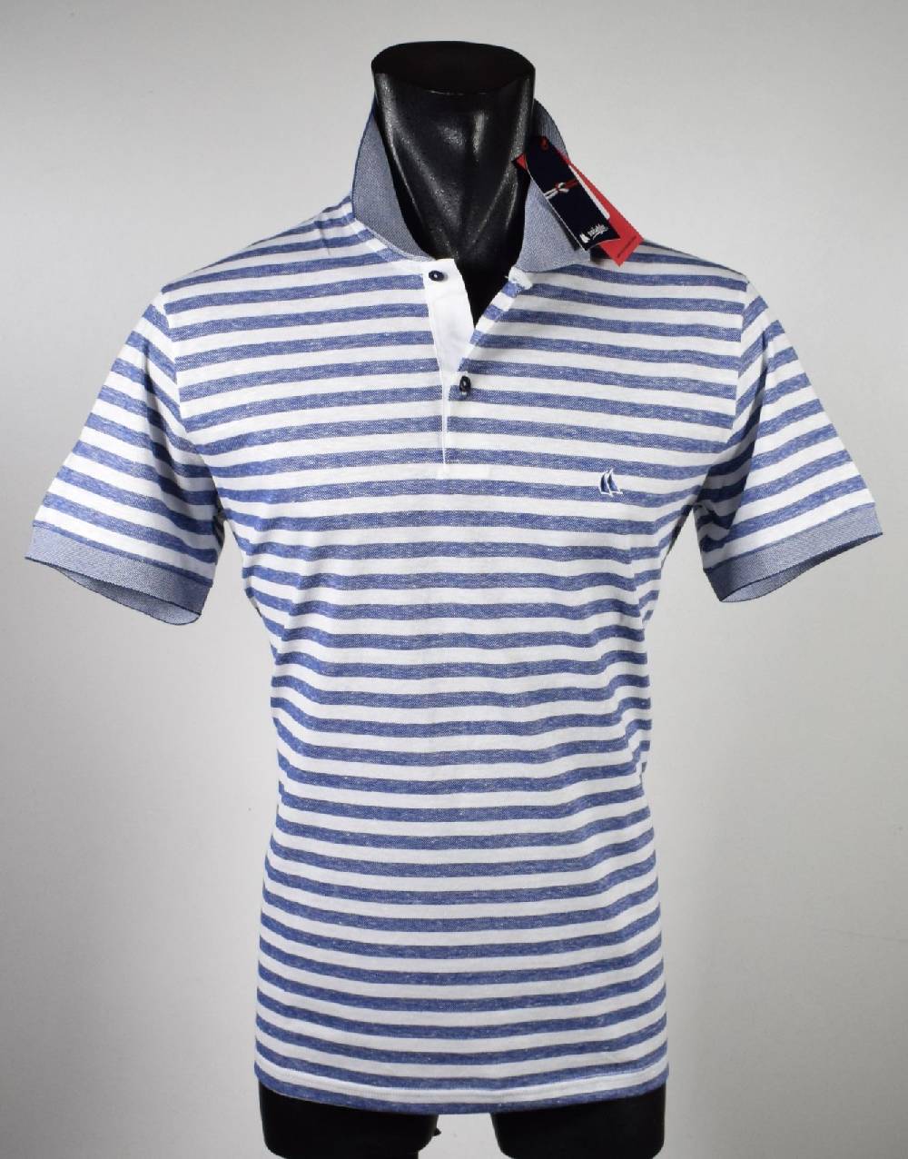 Vela Blu Polo in cotone e lino velablu a righe azzurro Ultimi tre giorni