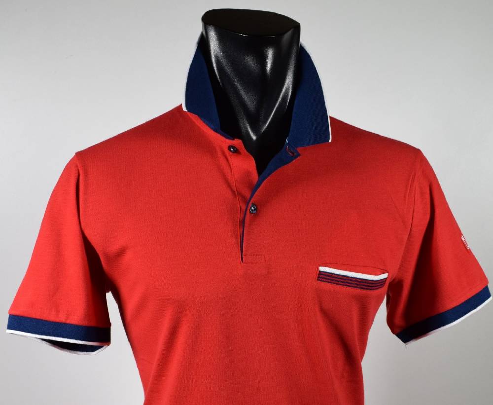 Vela Blu Polo vela blu in filo di scozia rossa modern fit ACQUISTA ORA