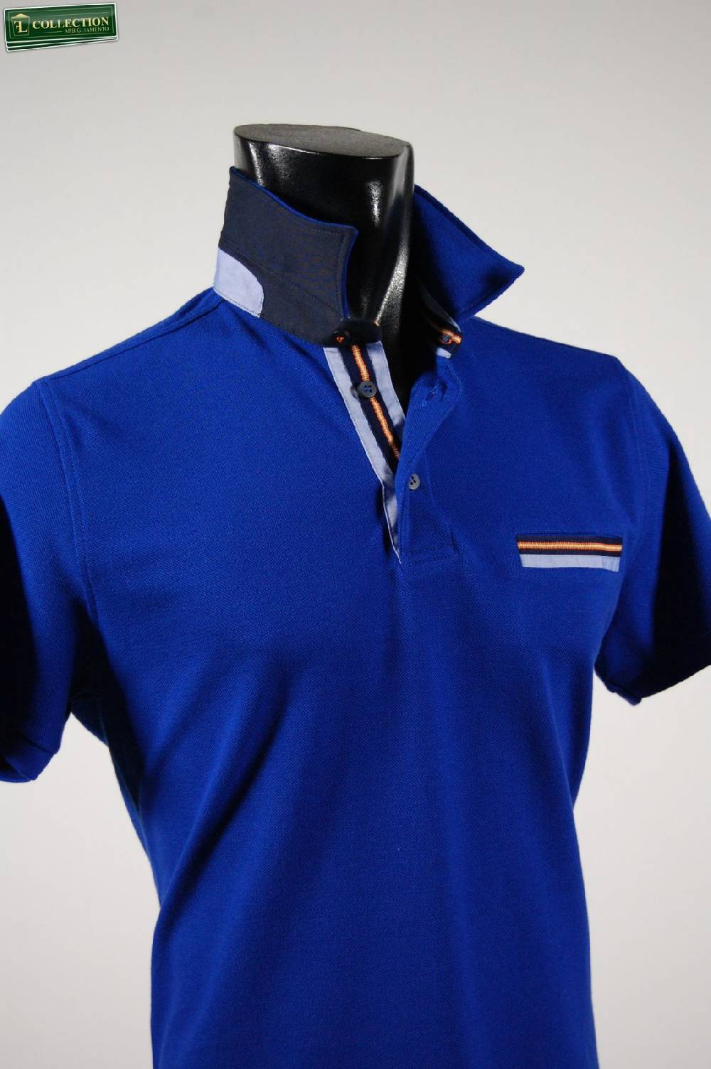 MG Polo con taschino in cotone piqué In vendita