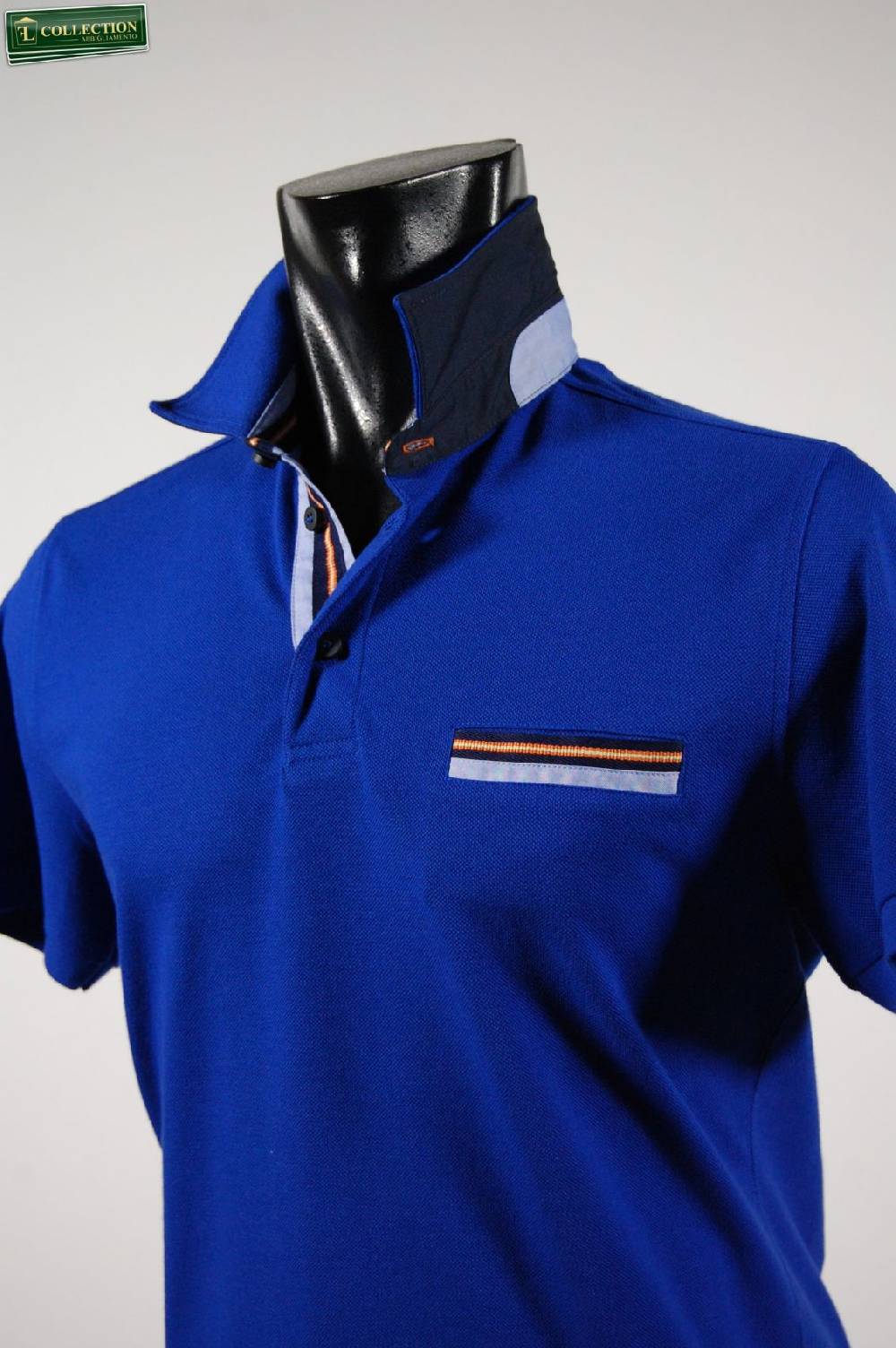 MG Polo con taschino in cotone piqué In vendita