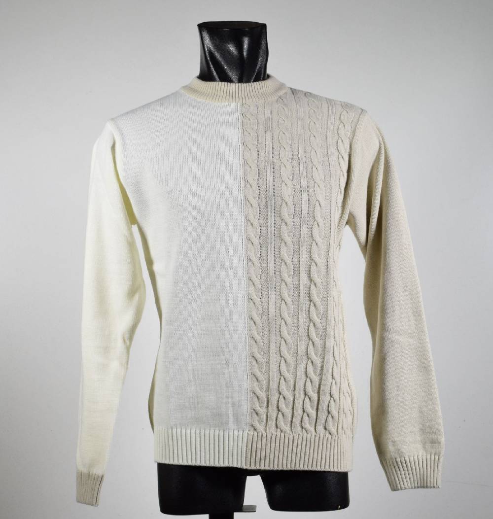Manuel Garcia Lupetto beige e panna slim fit manuel garcia Sconti questo mese