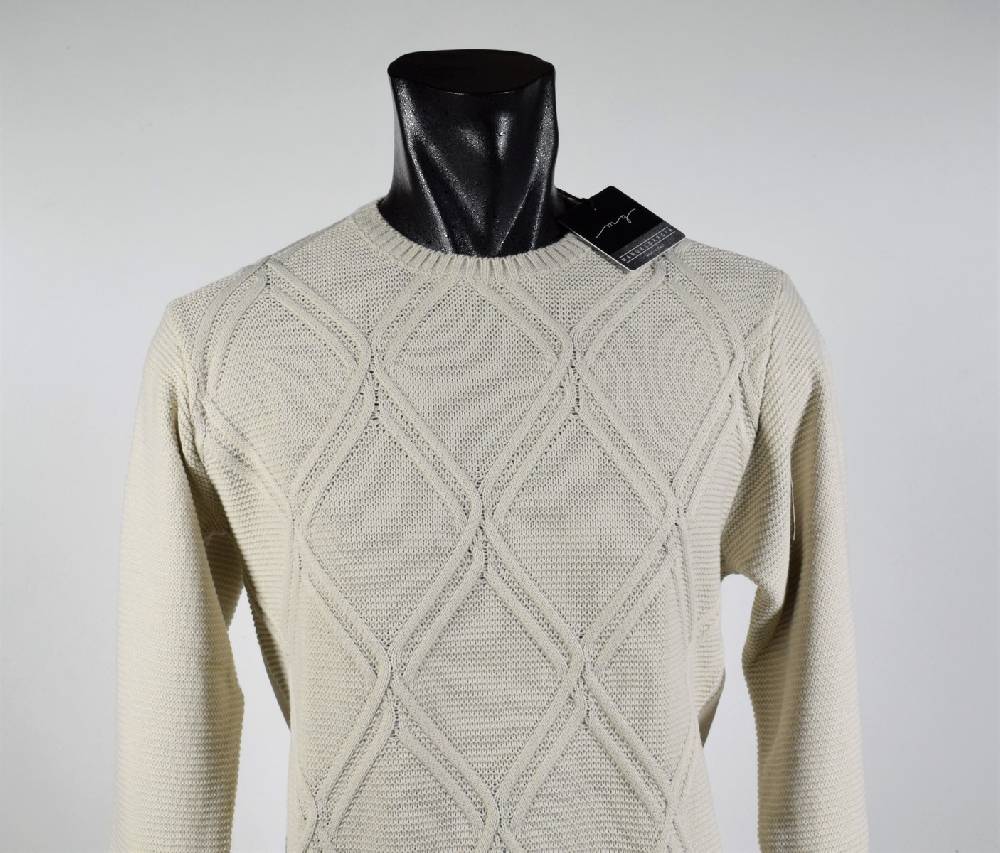 Manuel Garcia Girocollo manuel garcia beige in misto lana 2025