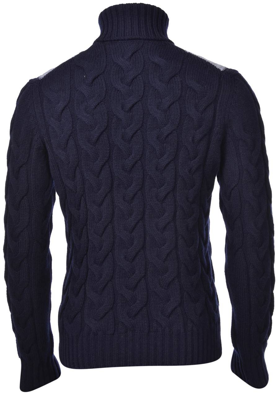 Gran Sasso Maglione a dolcevita gran sasso blu in pura lana air wool Negozi Online