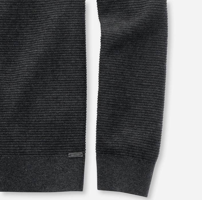 Olymp Maglione girocollo olymp grigio antracite in cotone bio modern fit Consegna Veloce