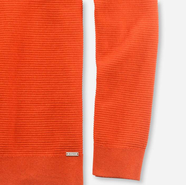 Olymp Maglione girocollo olymp arancio in cotone bio modern fit Affare Del Giorno