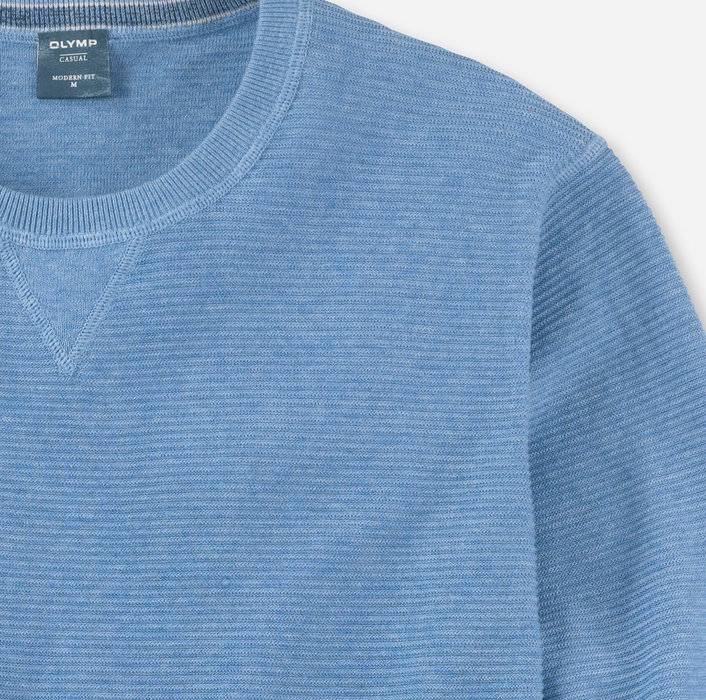 Olymp Maglione girocollo olymp celeste in cotone bio modern fit Novità