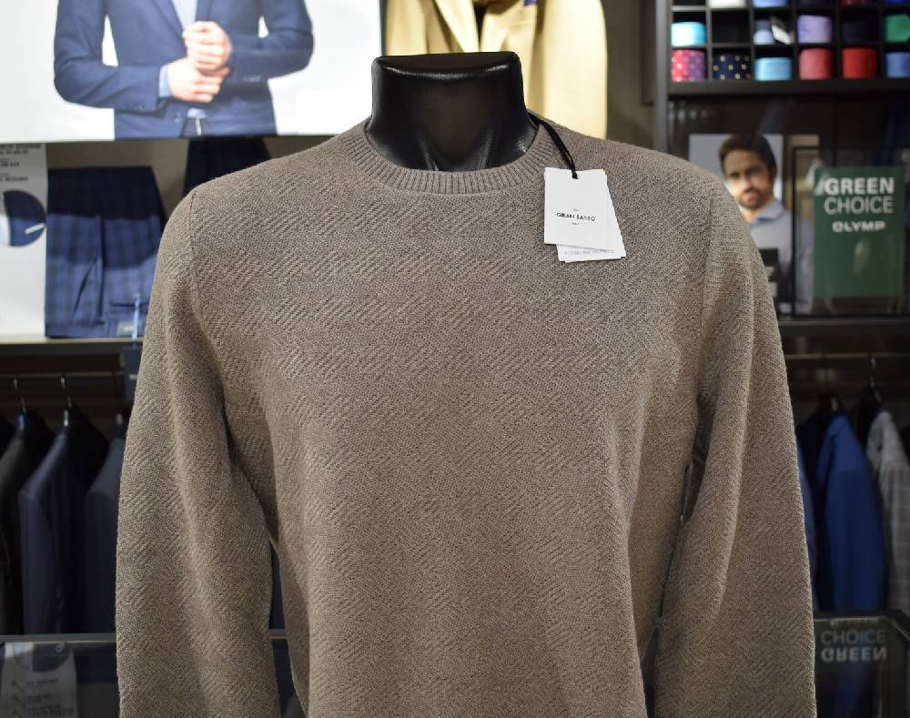 Gran Sasso Maglione girocollo gran sasso beige lana merinos extrafine Offerte
