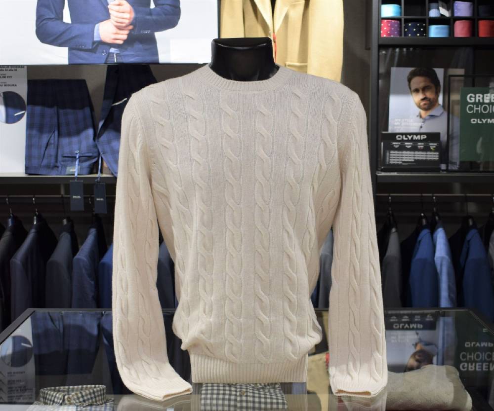 Gran Sasso Maglione gran sasso panna a trecce misto cashmere Hotsell