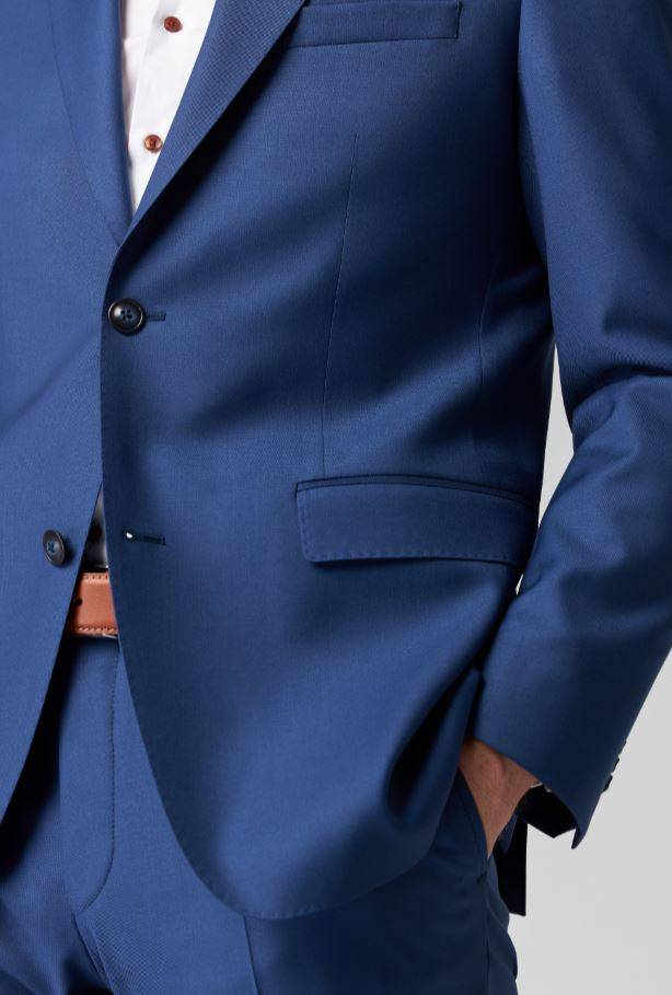 Roy Robson Abito blu marine roy robson lana stretch drop sei regular fit Moda