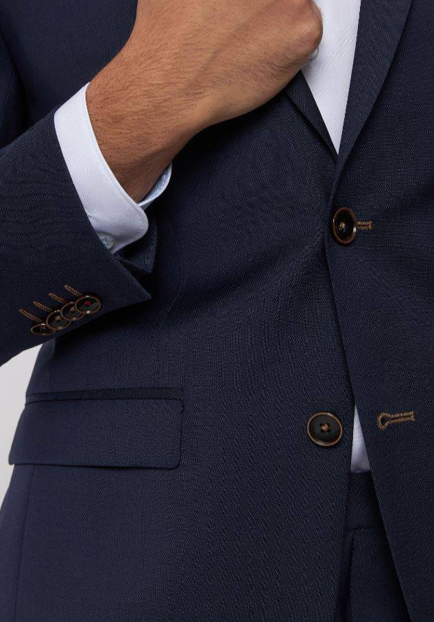 Roy Robson Abito blu roy robson slim fit in lana merlane operata Comprare a buon mercato