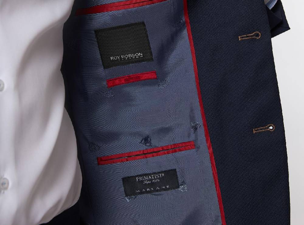 Roy Robson Abito blu roy robson slim fit in lana merlane operata Comprare a buon mercato