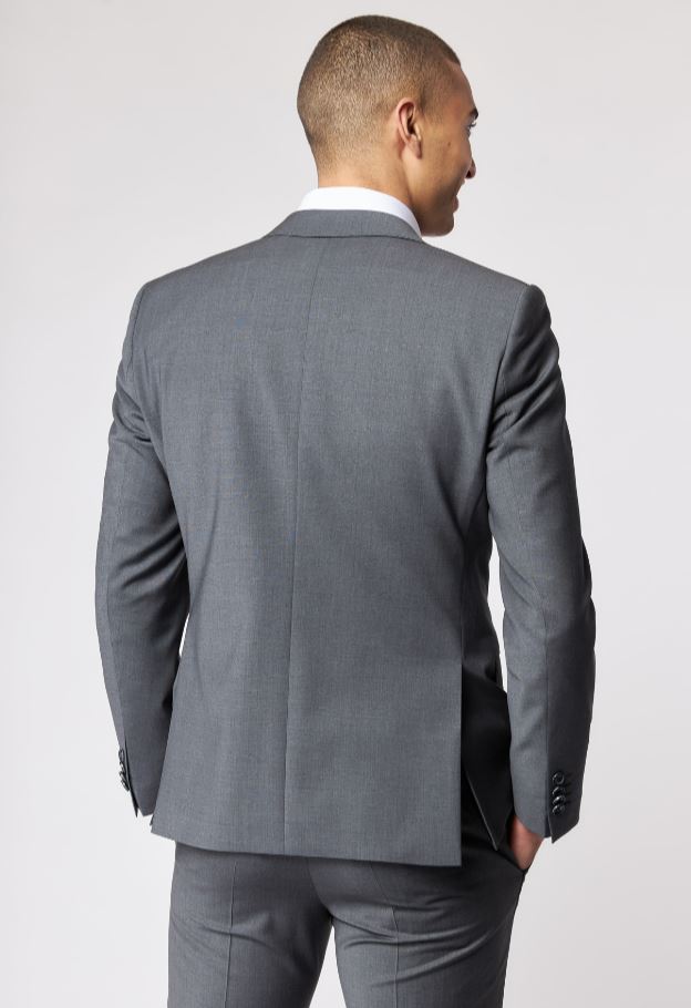 Roy Robson Abito in lana bi-stretch grigio medio roy robson con gilet Fornitura limitata