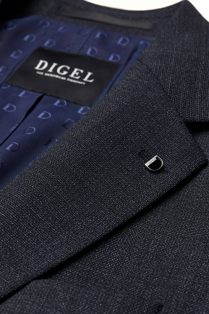 Digel Abito blu digel drop sei modern fit lana stretch Smaltimento dello stoccaggio