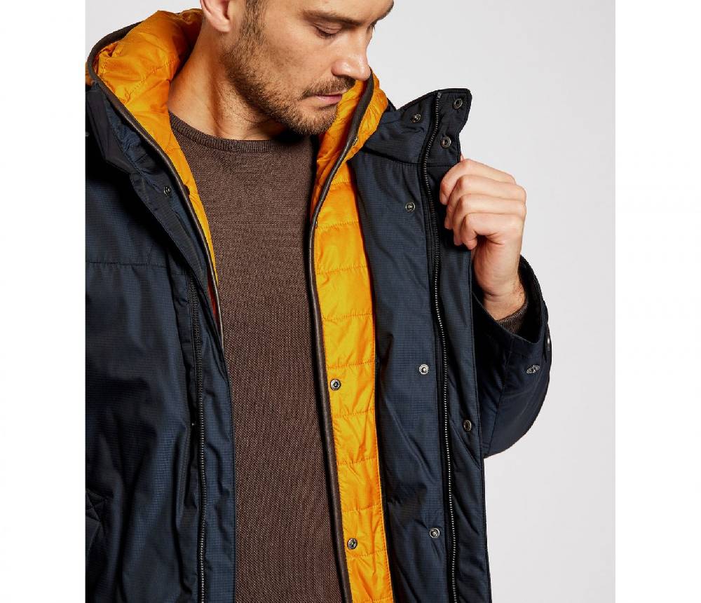 Bugatti Parka blu bugatti con cappuccio staccabile modern fit Bestseller