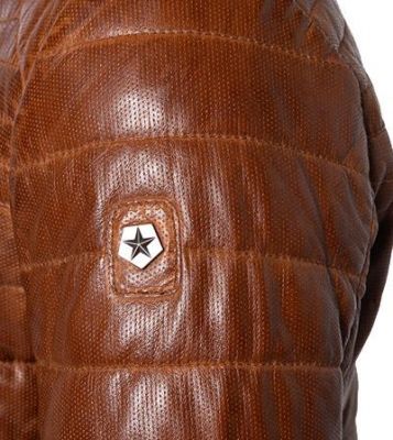 Milestone Giacca milestone cognac in pelle traforata con imbottitura settantacinque grammi Comprane uno, ottenene uno gratis
