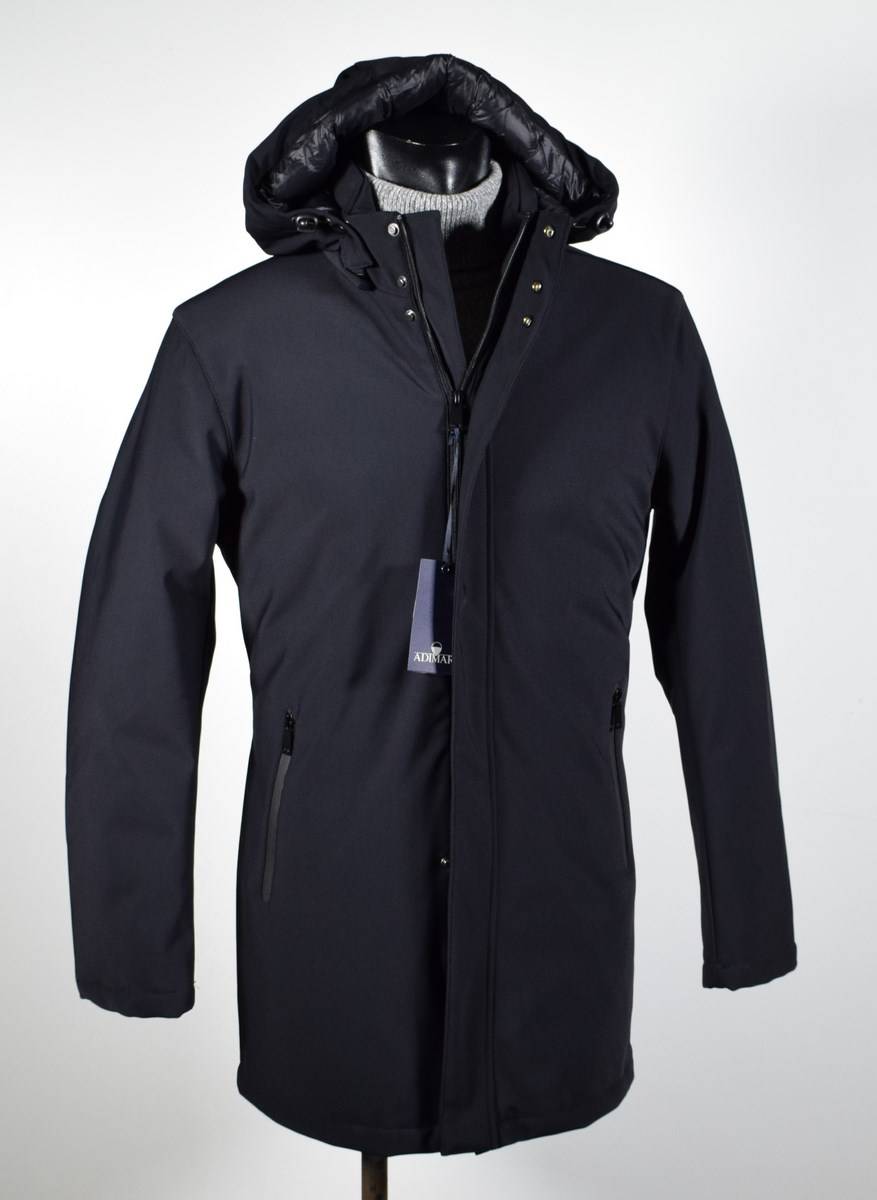Adimari Parka adimari slim fit con cappuccio staccabile in eco piuma Enormi risparmi