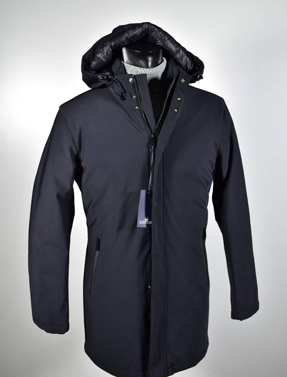 Adimari Parka adimari slim fit con cappuccio staccabile in eco piuma Enormi risparmi