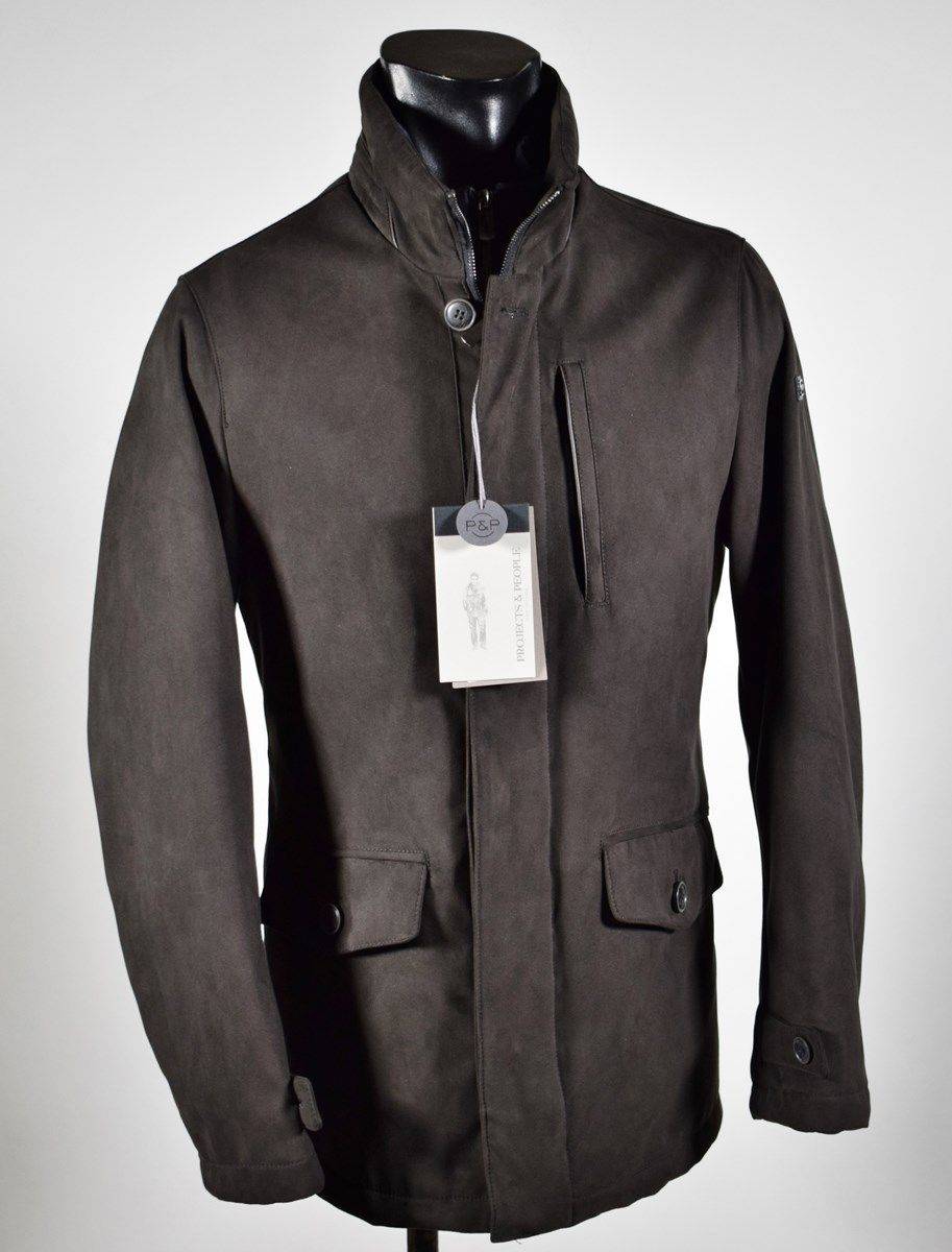 Projects & People Giaccone marrone in eco camoscio con pettorina staccabile Ultimi tre giorni