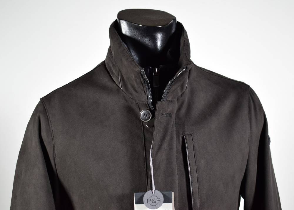 Projects & People Giaccone marrone in eco camoscio con pettorina staccabile Ultimi tre giorni
