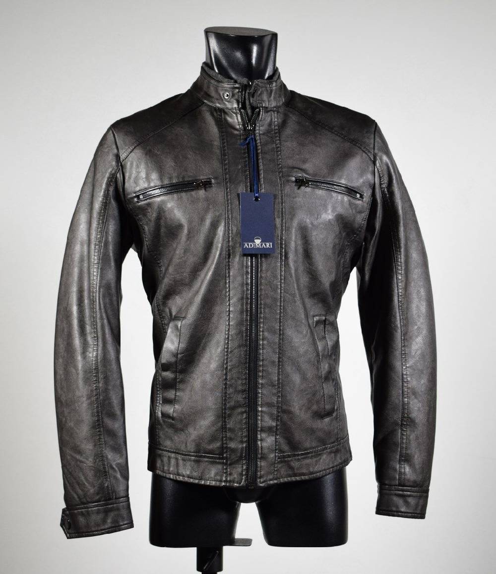 Adimari Giubbino corto a fondo dritto in eco pelle slim fit ACQUISTA ORA