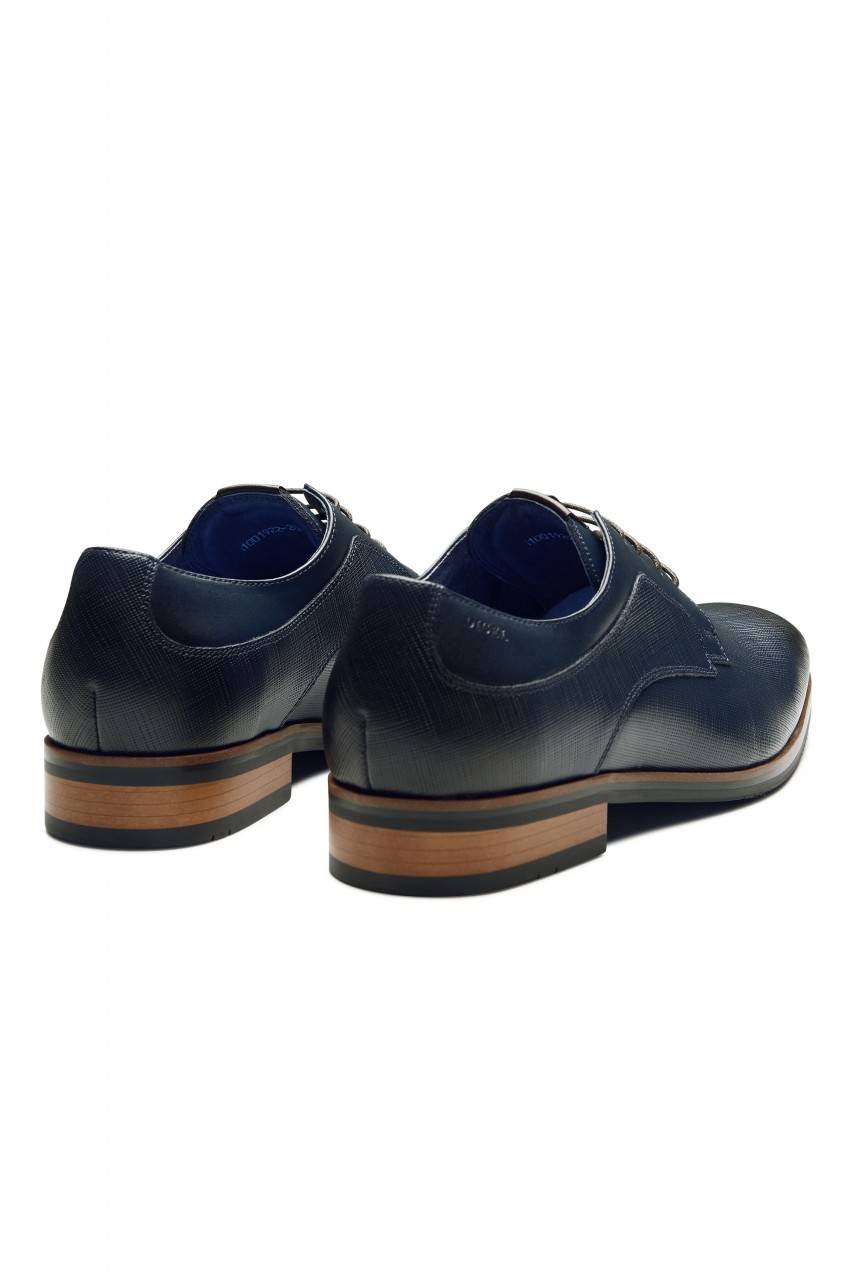 Digel Scarpa elegante derby stringata blu digel in pelle lavorata Latest stili