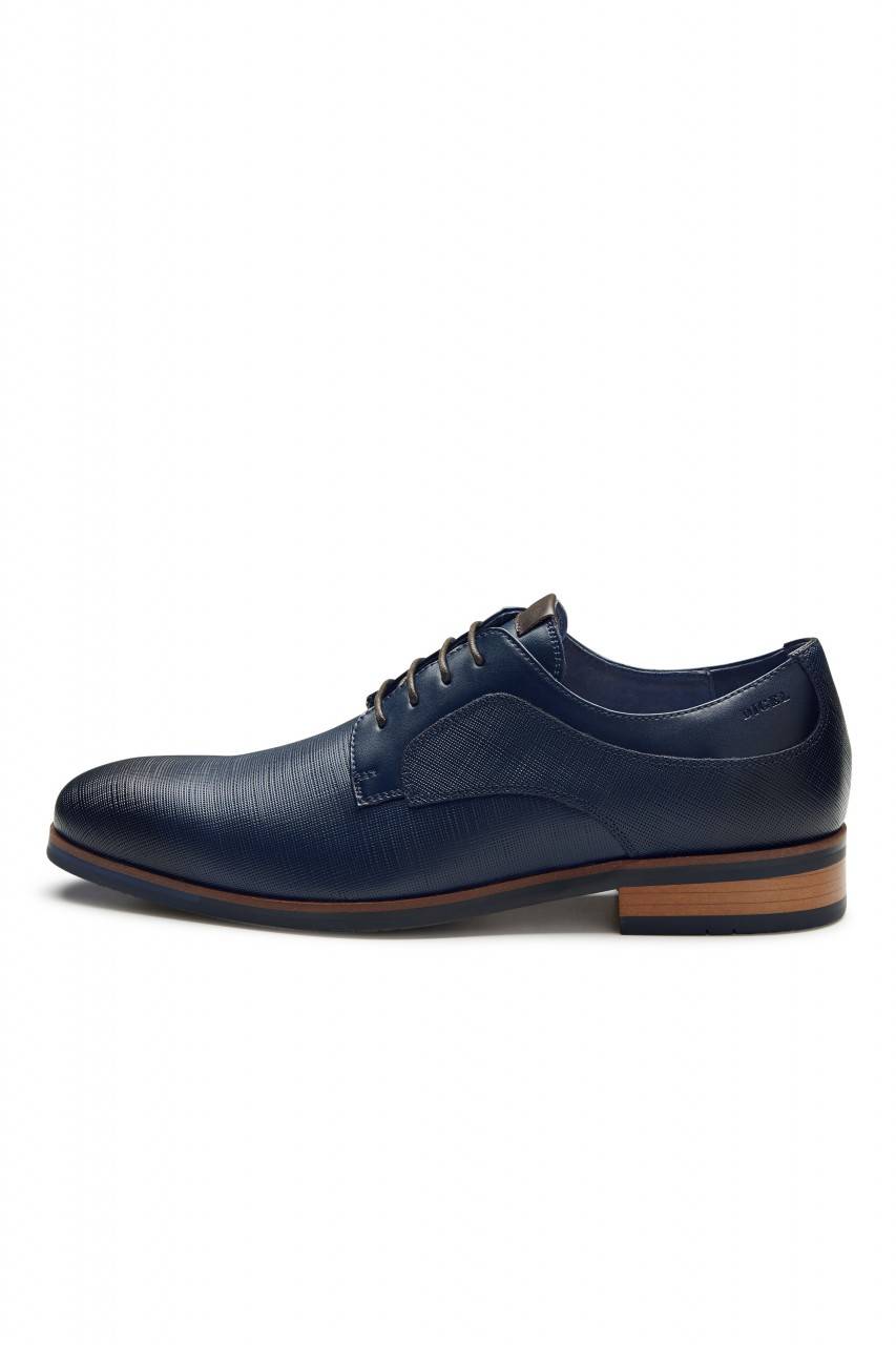 Digel Scarpa elegante derby stringata blu digel in pelle lavorata Latest stili