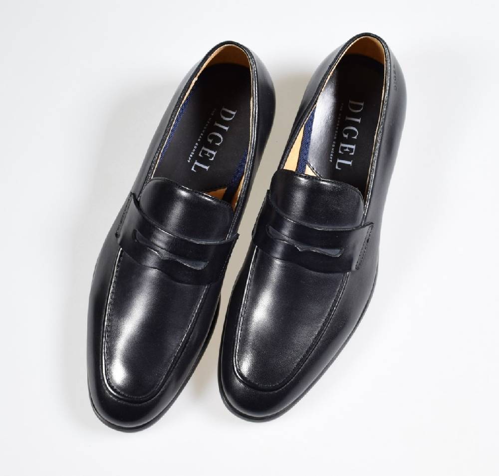 Digel Moccasino nero elegante e raffinato digel in vera pelle Fino al 50% di sconto