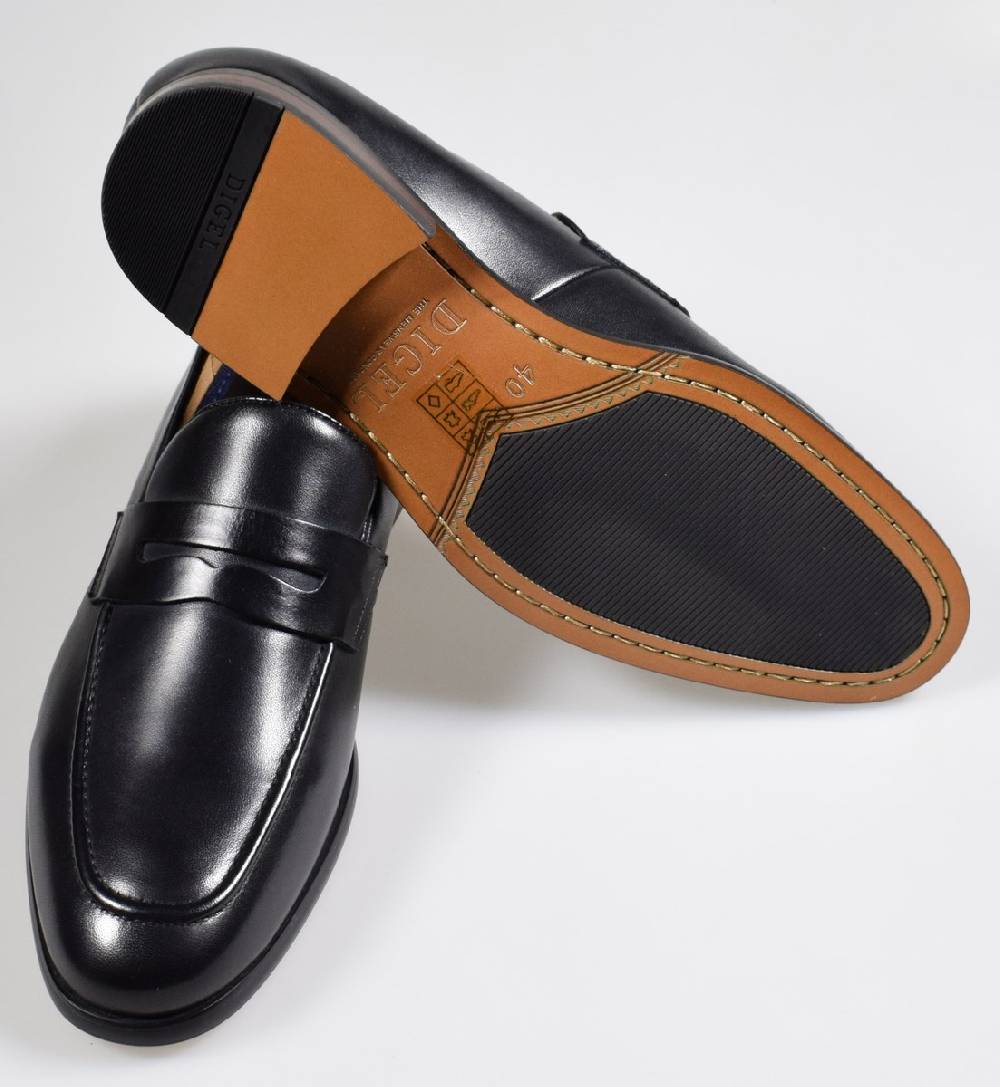 Digel Moccasino nero elegante e raffinato digel in vera pelle Fino al 50% di sconto