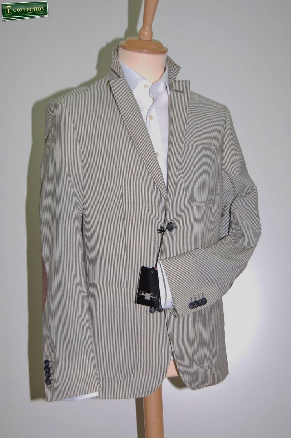 Piero Giachi Giacca a righe con toppe Piero Giachi 50% di sconto con spedizione gratuita