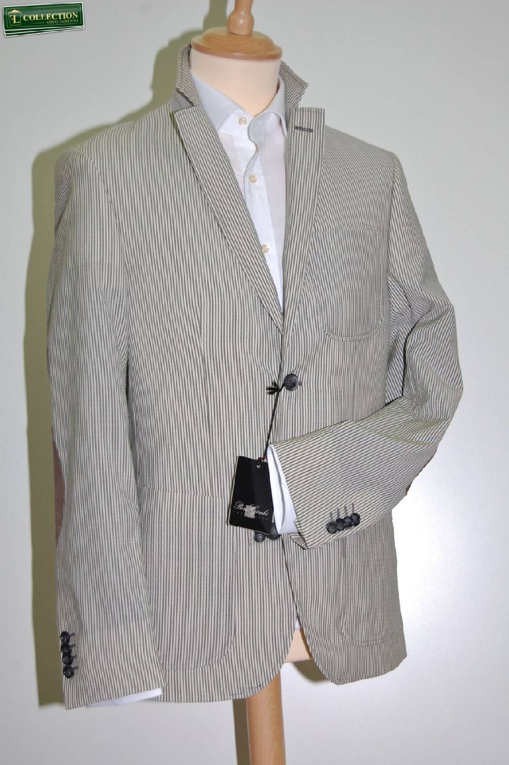 Piero Giachi Giacca a righe con toppe Piero Giachi 50% di sconto con spedizione gratuita
