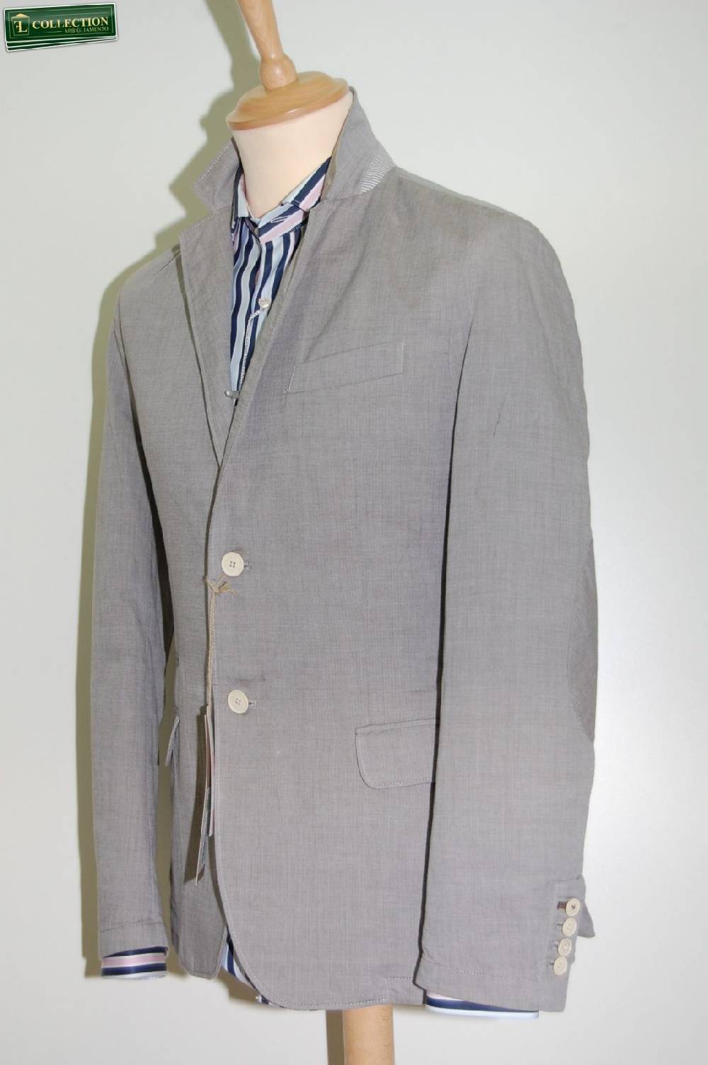 John Barritt Giacca moda cotone lavato grigio John Barritt Officina