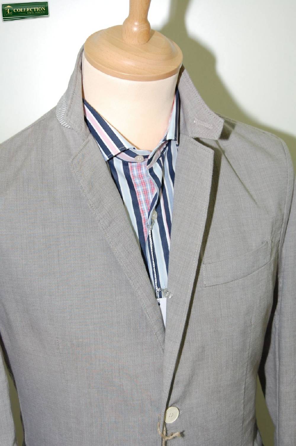 John Barritt Giacca moda cotone lavato grigio John Barritt Officina